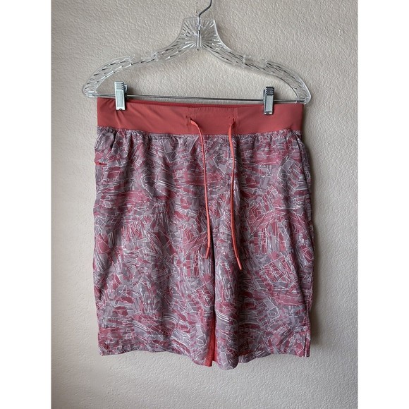 Lululemon PLVC Orange Multi T.H.E. Shorts 7" Linerless Men's Medium - Picture 1 of 6